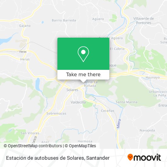 Estación de autobuses de Solares map