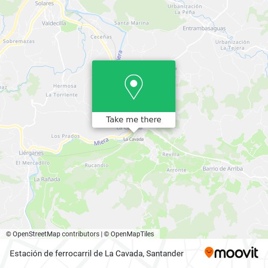 Estación de ferrocarril de La Cavada map