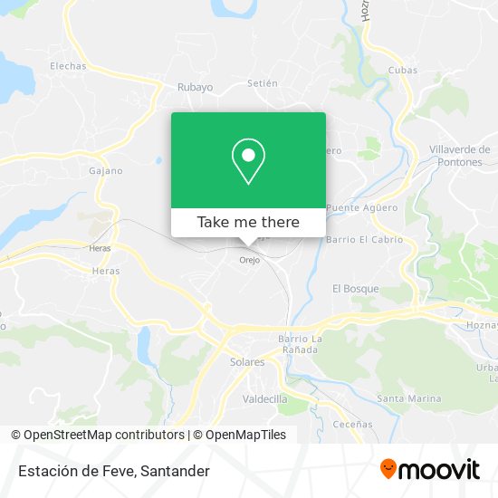 Estación de Feve map