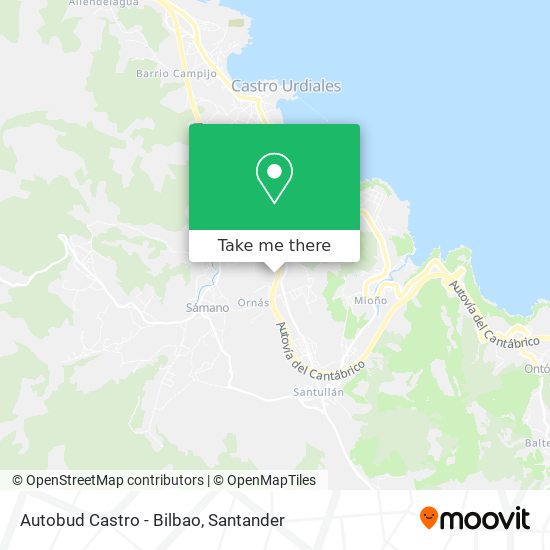 Autobud Castro - Bilbao map