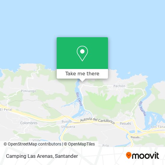Camping Las Arenas map