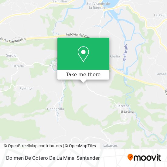 Dolmen De Cotero De La Mina map