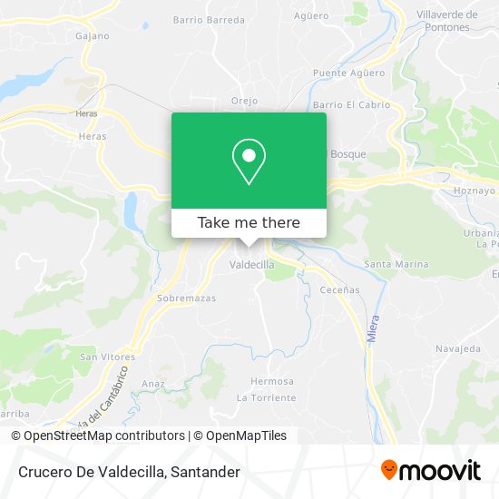 Crucero De Valdecilla map