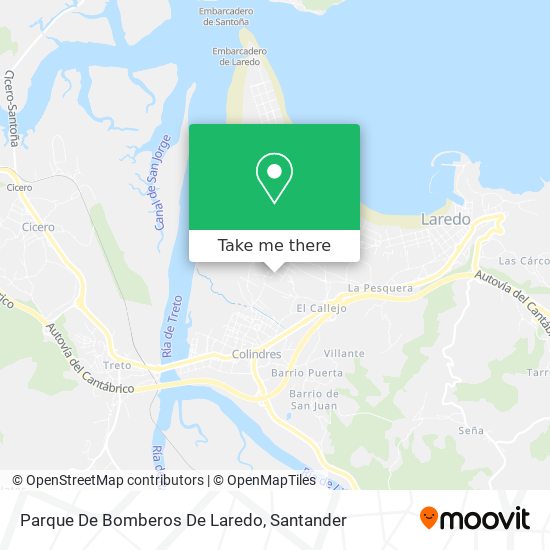 Parque De Bomberos De Laredo map