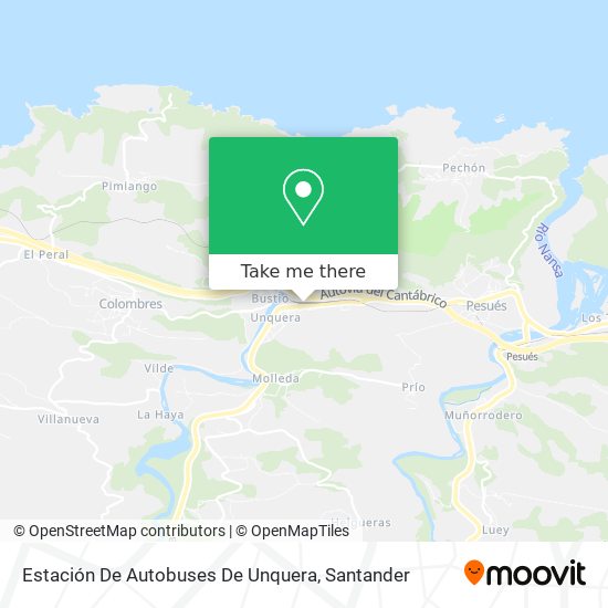 mapa Estación De Autobuses De Unquera