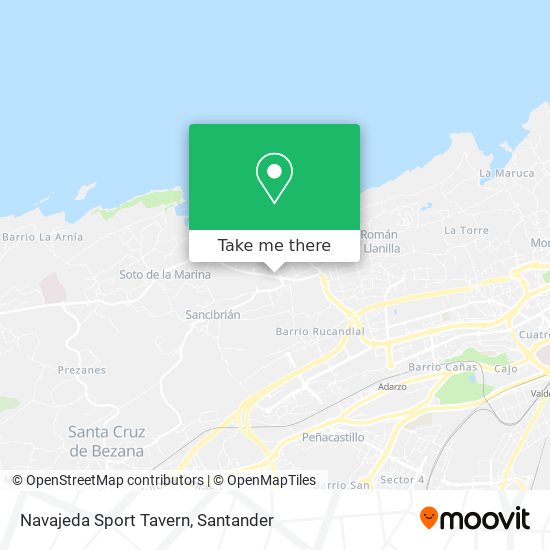 mapa Navajeda Sport Tavern