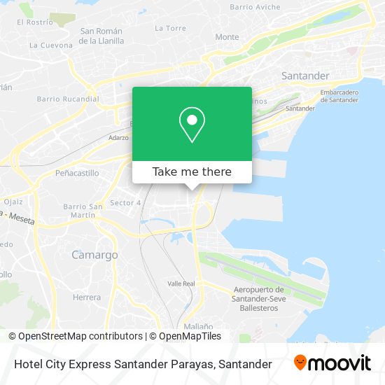 mapa Hotel City Express Santander Parayas