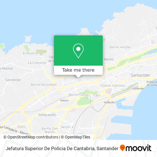 mapa Jefatura Superior De Policia De Cantabria