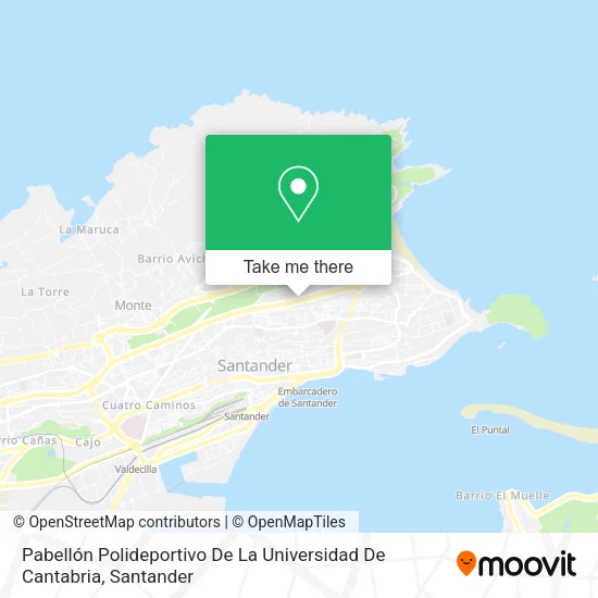 Pabellón Polideportivo De La Universidad De Cantabria map