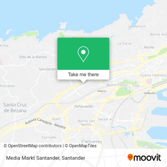 mapa Media Markt Santander
