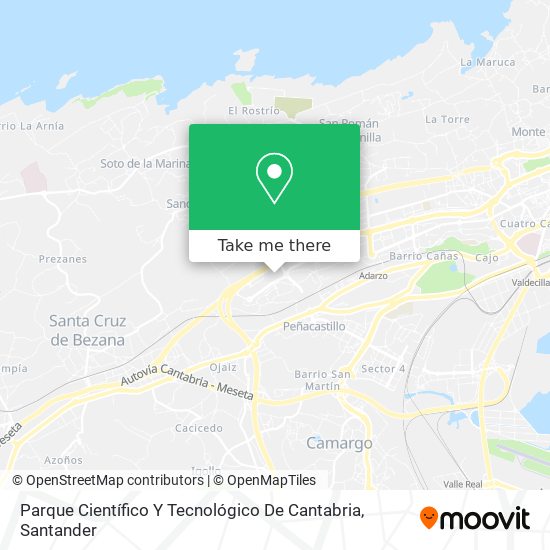 mapa Parque Científico Y Tecnológico De Cantabria