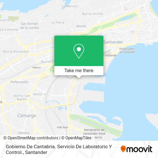 Gobierno De Cantabria. Servicio De Laboratorio Y Control. map