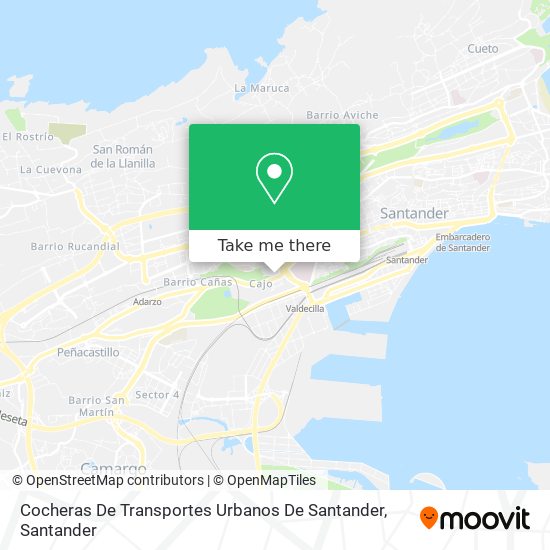 Cocheras De Transportes Urbanos De Santander map