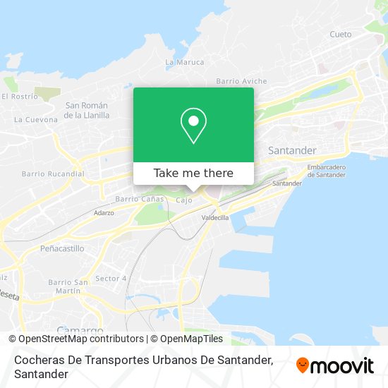 Cocheras De Transportes Urbanos De Santander map