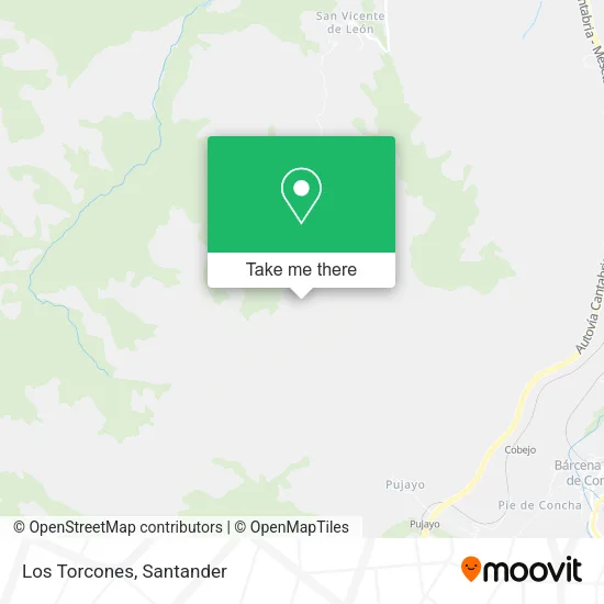 Los Torcones map