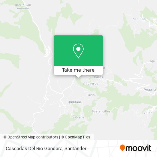 Cascadas Del Río Gándara map