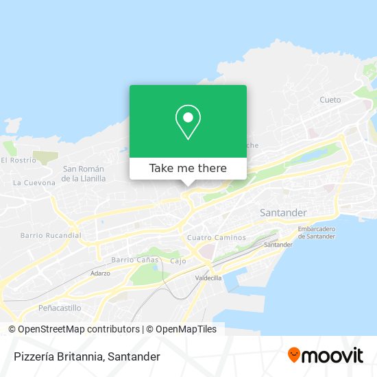 Pizzería Britannia map