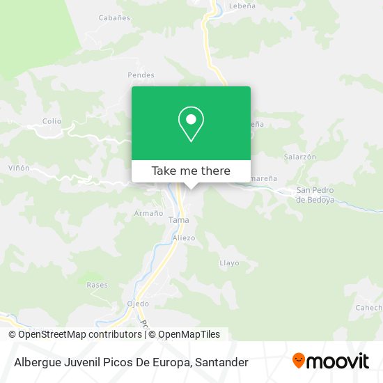 Albergue Juvenil Picos De Europa map