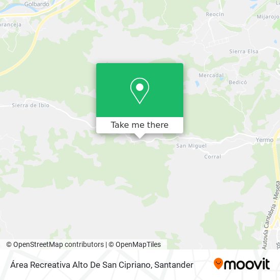 Área Recreativa Alto De San Cipriano map