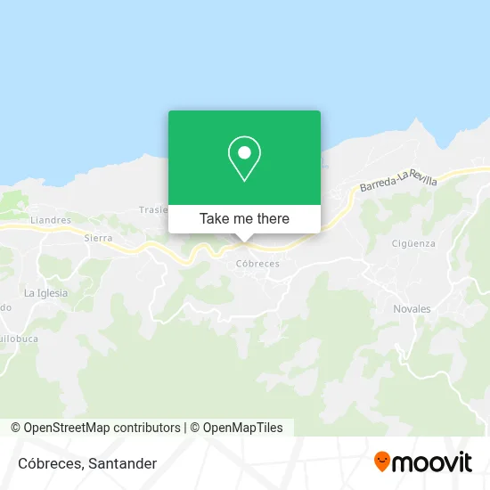 Cóbreces map