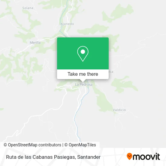 Ruta de las Cabanas Pasiegas map