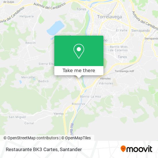 Restaurante BK3 Cartes map