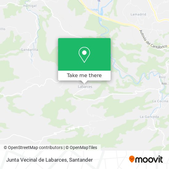Junta Vecinal de Labarces map