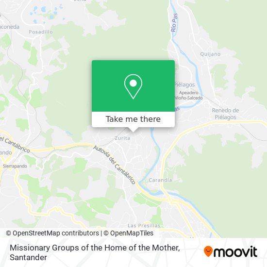 Missionary Groups of the Home of the Mother map
