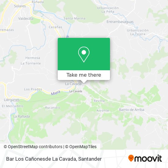 Bar Los Cañonesde La Cavada map