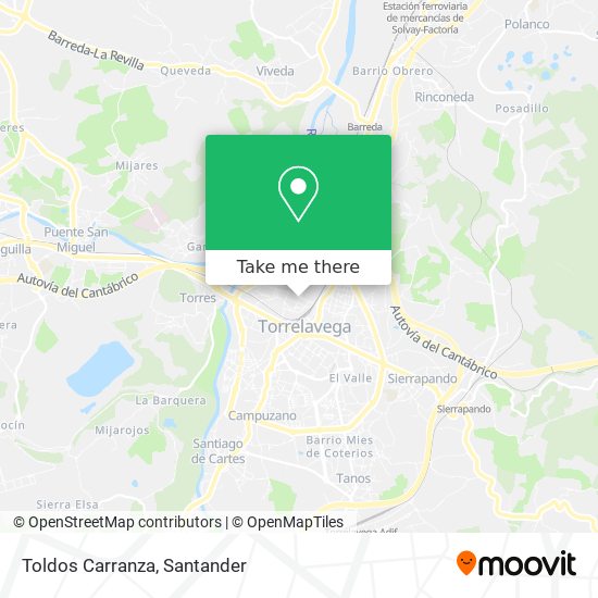 Toldos Carranza map