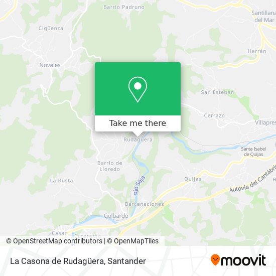 La Casona de Rudagüera map