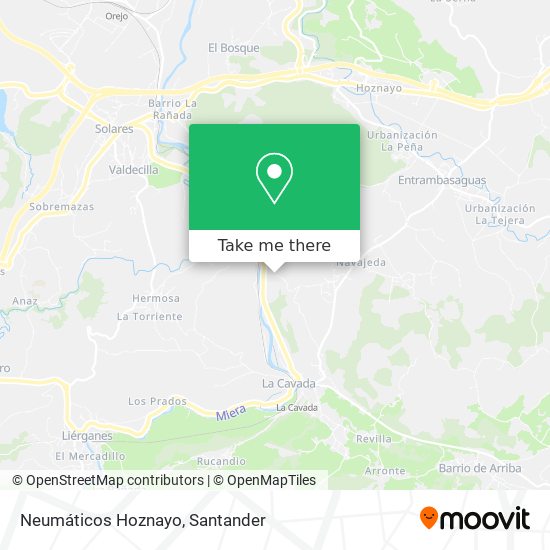 Neumáticos Hoznayo map
