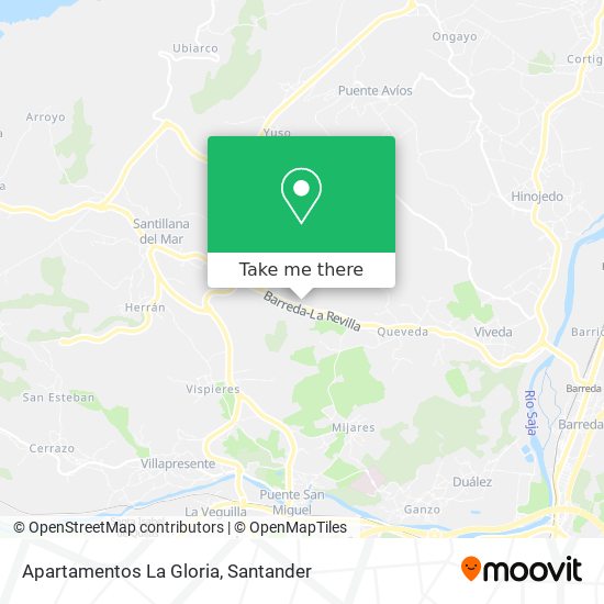 Apartamentos La Gloria map