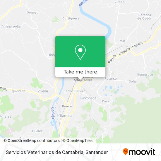 Servicios Veterinarios de Cantabria map