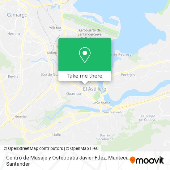 Centro de Masaje y Osteopatía Javier Fdez. Manteca map