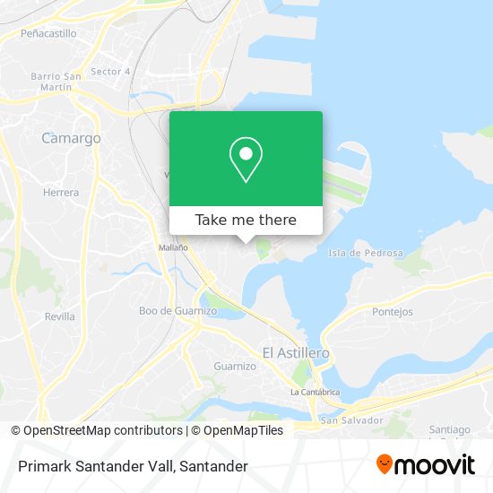 Primark Santander Vall map