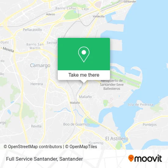 Full Service Santander map