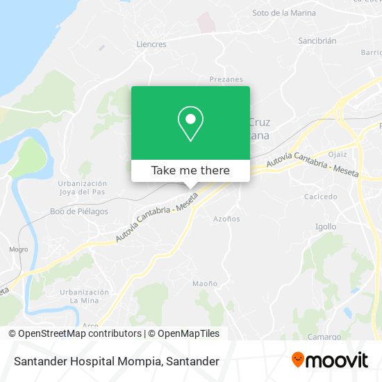 Santander Hospital Mompia map