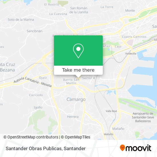 Santander Obras Publicas map