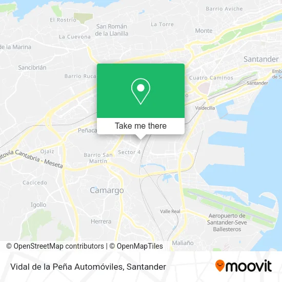 mapa Vidal de la Peña Automóviles