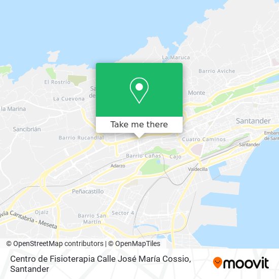 Centro de Fisioterapia Calle José María Cossio map