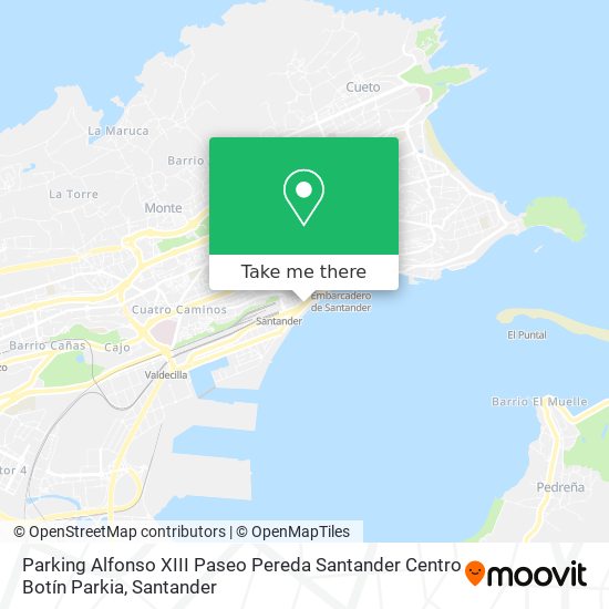 Parking Alfonso XIII Paseo Pereda Santander Centro Botín Parkia map