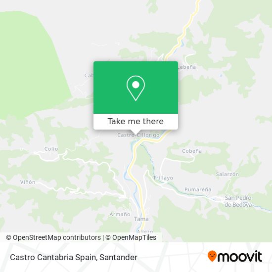 Castro Cantabria Spain map