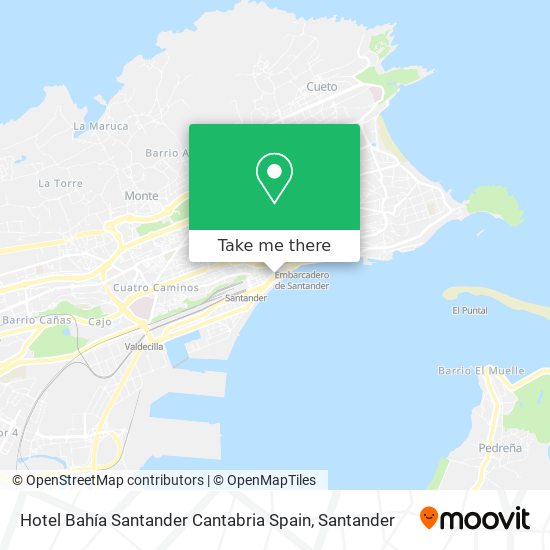 Hotel Bahía Santander Cantabria Spain map