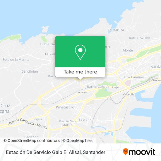 Estación De Servicio Galp El Alisal map