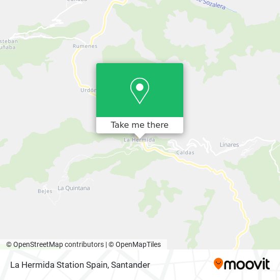 La Hermida Station Spain map