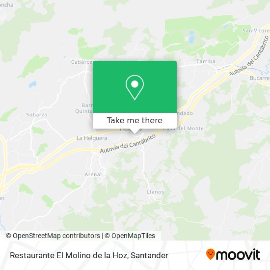 mapa Restaurante El Molino de la Hoz