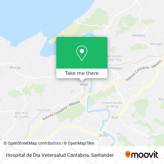 Hospital de Dia Vetersalud Cantabria map