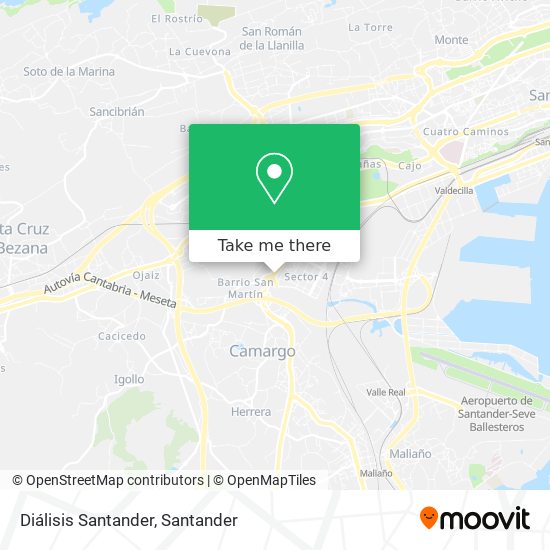 Diálisis Santander map