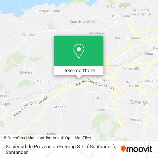 Sociedad de Prevencion Fremap S. L. ( Santander ) map